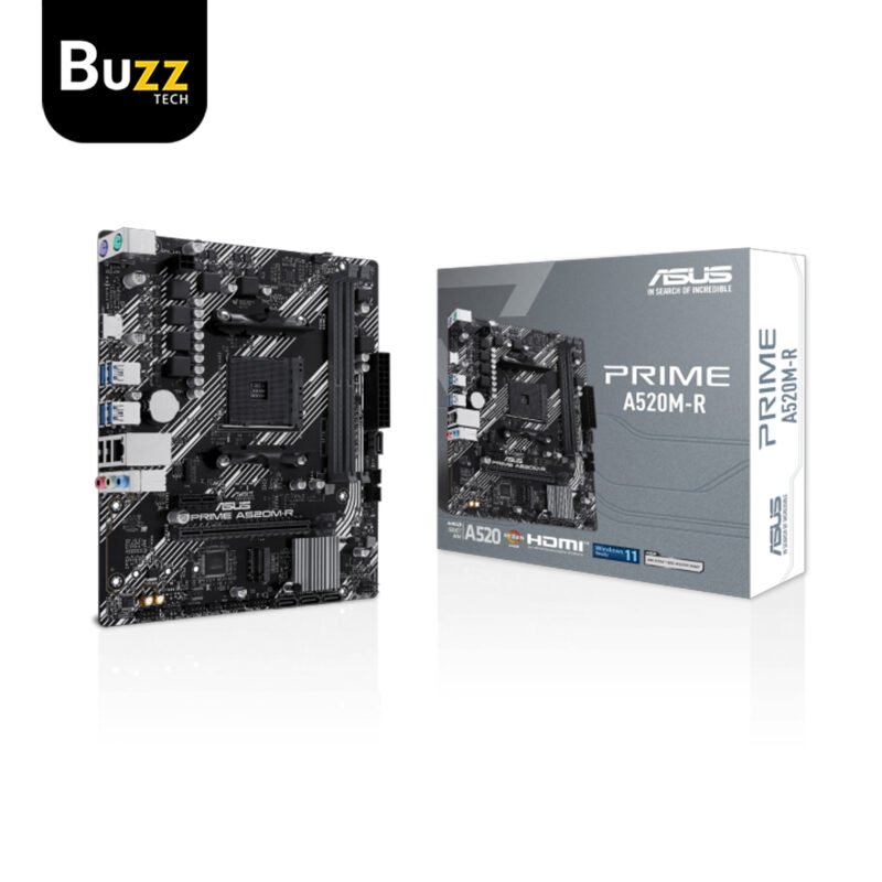 ASUS PRIME A520M-K – AMD A520 AM4 Micro-ATX motherboard M.2, HDMI, USB 3.2 Gen 1,1Gb Ethernet 3YEAR